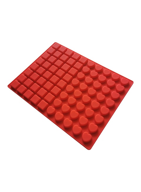 80-Cavity Heart and  Square Candy Silicone Molds, Perfect for Caramel, Chocolate, Praline, Ice Cube and Gummy