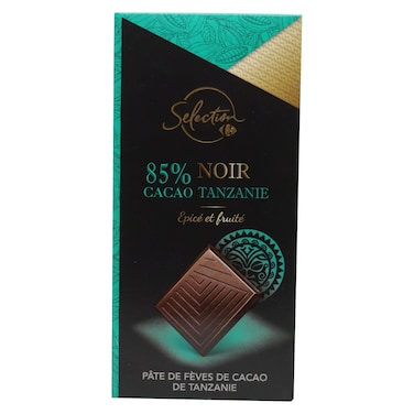 كارفور سيل شوكو 85% كاكاو شوكولاتة تنزاني 80 غرام