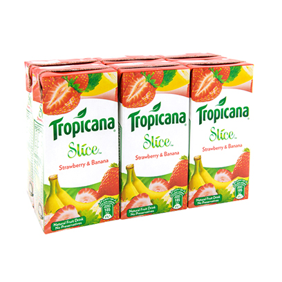 Tropicana Juice Strawberry Banana Tetra 180ML X6