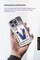 VRS Design Neo Flip designed for iPhone 14 PRO case cover wallet [Semi Automatic Snap door] Credit card holder Slot [2 cards] - White Crystal