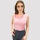 Kidwala Women's Crop Top, Activewear Round Neck Front Zipper Top Workout Gym Yoga Outfit for Women (Small, Pink)