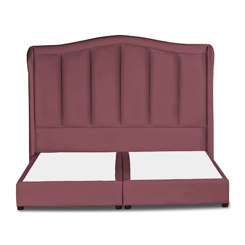 إن هاوس شومت هيكل سرير منجد بالمخمل - نفر ونص - 200×140 سم - زهري غامق
