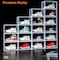 Lushh High quality Transparent Shoe Storage Organizer Box, Stackable, Foldable, Large Capacity Shoe Storage Box Stores Shoes Size up to UK 46, Side Open 6 Box  Set
