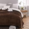Comfy King Size Sheep Fur Blanket-Brown