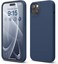 elago Liquid Silicone for iPhone 15 Plus case cover Full Body Protection, Shockproof, Slim, Anti-Scratch Soft Microfiber Lining - Jean Indigo