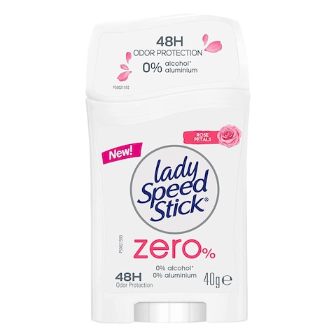 Lady Speed Stick Deodorant Stick Antiperspirant Zero% Rose Petals 40g