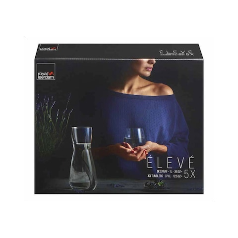 طقم مشروبات ايليف من  رويال ليردام  - 5 قطع - شفاف