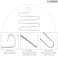 5PK ZOBER S Shaped, 5 Layer Pant Hanger   Stainless Steel   Multilayer Closet Storage   For Pants, Jeans, Trousers, Scarfs, Towels