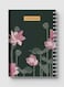 Lowha Spiral Notebook With 60 Sheets And Hard Paper Covers With Flowers Design, For Jotting Notes And Reminders, For Work, University, School