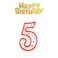 Colourful Numerical Candle #5