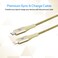 Promate USB Type-C To Lightning Cable, Heavy Duty Nylon Braided 2.4A Type-C To Lightning Sync And Charging 1.2M Cable With Android Otg Support