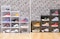 1CHASE&reg; Shoe Storage Box (6 Box Set) Black, Side Open High Quality storage Organizer Boxes,Stores Shoes Size up to UK 46