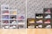 1CHASE&reg; Shoe Storage Box (6 Box Set) Black, Side Open High Quality storage Organizer Boxes,Stores Shoes Size up to UK 46