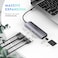 UGREEN 6 in 1 USB-C to 2 Ports USB3.0-A Hub + HDMI + TF/SD with PD Power Supply (Space Gray)