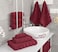 Towel Set Luxury Hotel Quality 600 GSM 100% Genuine Combed Cotton, Super Soft &amp; Absorbent Family Bath Towels 6 Piece Set - 2 Bath Towels, 2 Hand Towels, 2 Washcloths - Burgundy Red
