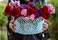 Multipurpose Storage Cotton Basket Blue 23x15cm