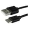 Green Mouse USB-A To USB-C Data Sync And Charging Cable 2m Black