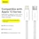 
Baseus iPhone Charger Cord,6.6ft Nylon Braided USB C To Lighting Cable, 20W PD Type C To iPhone Fast Charging Data Cable Compatible With iPhone14/13/12/11 Pro Max/XS MAX/XR/XS/X/8/7 Plus iPad White
