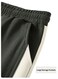 Mei Stylish Unisex Side Split Straight Long Track Pant, S Size, Black &amp; Cream