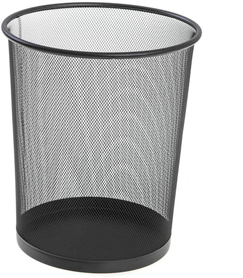 Generic Metal Mesh Waste Bin-Black