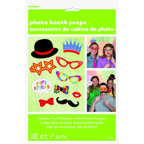 Unique Birthday Confetti Photo Booth Decoration Props 10 Pieces