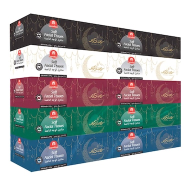 كارفور رمضان مناديل – أبيض 150 منديل حزمة من 10