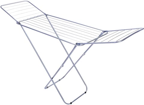 Generic Large Folding Clothes Airer - Drying Space Laundry Washing  Durable Metal Drying Rack   Multifunctional Air Dryer Ideal for Indoor and Outdoor   Easy Store 2 Folding Winged Airer