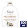Dove Pampering Hand Wash Natural Caring Formula Shea Butter With &frac14; Moisturising Cream 500ml