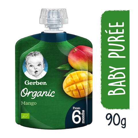 Buy Gerber Organic Mango Puree From 6 Months 90g in Saudi Arabia