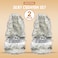 Generic 2 Piece Seat Sheepskin Fur Car Seat Covers, Universal Size Long Wool Car Seat Cushion For Adult Man Women, White And Gray
