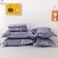 RISHAHOME 6 Piece Double Size Duvet Cover Set Microfiber 200x230 cm Spun Pearl