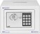 Rubik Mini Cash Deposit Drop Slot Safe Box With Key And Pin Code Option (White)