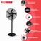STARGOLD 18 Inch Rechargeable Oscillating Fan Table Fan Wall Fan Floor Fan Ceiling Fan With 4 SMD LED Light