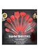 Generic - 10-Piece Silicone Kitchen Utensil Set Red Tong (10.6X1.6), Slotted Spoon (10.8X2.4), Slotted Turner (11.4X2.8), Pasta Fork (11.2X2.2), (Whisk 9.8X2.4)