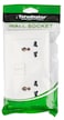 Terminator brand Wall Plate (2) Universal Sockets with Switch - 2 gang.