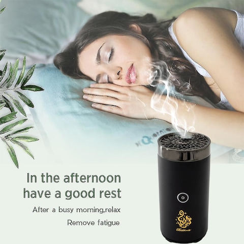 B50 Bakhoor Electric Incense Burner with Speaker Black