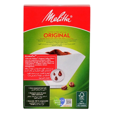 Melitta Original White Filter Paper Coffee 40 pieces
