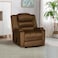 In House Velvet Classic Recliner Chair With Storage Box - Brown - AB07