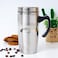 Royalford 480ml Travel Double Wall Mug, Coffee Mug Tumbler With Handle &amp; Compact Lid For Travel Friendly , Portable Inner Stainless Steel Wall Leak-Proof Lid BPA Free Reusable &amp; Hot/Cold Drinkware