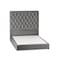 In House Madrid Velvet Bed Frame - King - 200x180 cm - Gray