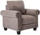 Chair Fabric Living Rooms Sofa Set Collection Taupe with Curled Handrails and Nail Head Trim