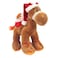 Caravaan - Soft Toy Camel Brown Size 25cm with Santa Hat
