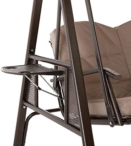 Exyulan Outsunny Seater Swing Chair Outdoor Metal Bench Garden 231 (3) Seater