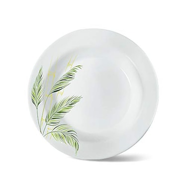 BOROSIL LARAH PLANO BREEZE OPAL SOUP PLATE 9INCH (23.5 CM) , WHITE , 9SPPLBRZ , 1 PC