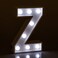 LED Marquee Letter Light Sign Wooden White (Z) 25cm