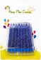 Party Time 8-Pieces Blue Glittery Birthday Candle Kids Adult Birthday Cake Decoration Candles - Glittery Pink Candles Cake Topper Birthday Party Decorations