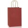 Maroon Paper bags with handles 22 x 16 x 8 cm Small Kraft Gift bags for Birthday Party Favors, Weddings, Restaurant takeouts, Christmas (24 Bags)