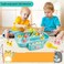 Children Fishing Toys Electric Rotating Magnetic Fishing Pool Montessori Education Parent-Child Interactive Game for Boys Girls