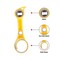 Jar Can Bottle Wine Opener - Multifunctional Kitchen Tool - Open Bottles, Cans, Jars, Safety Seals, Pull Tab - Tight Grip (Yellow )