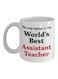 muGGyz Best Assistant Teacher Printed Coffee Mug White/Black/Red 325ml